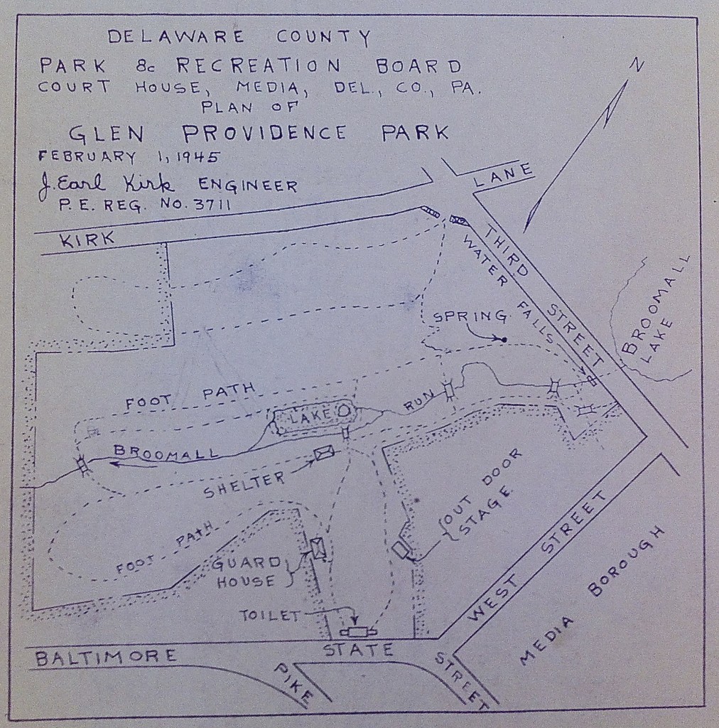 1945 Plan of Glen Providence Park