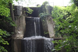 The lake was back to full level by July 24, with water coming over the spillway.