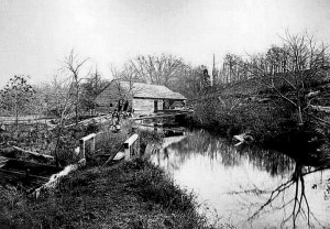 "Lumber Mill on Ridley Creek in 1864" posted by Harvey Martin on "I Grew Up In Media" Facebook page - origin of photo unknown.